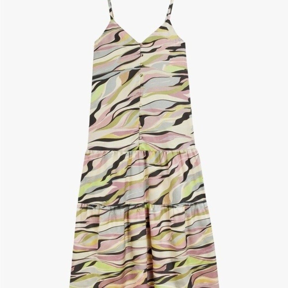 Ted Baker Warrenn Abstract Midi Dress Dusty Pink Size 6 US